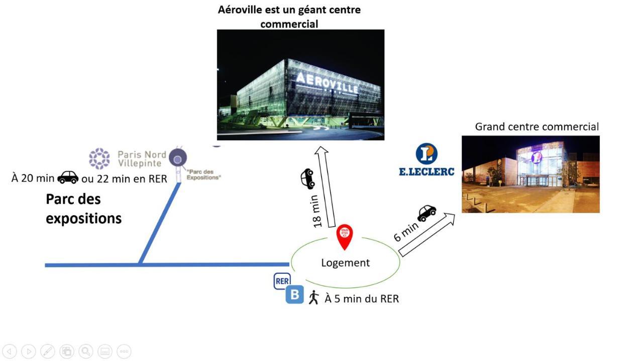 A 5Mn De La Gare Entre Paris, Disneyland & Asterix Вильпаризи Экстерьер фото